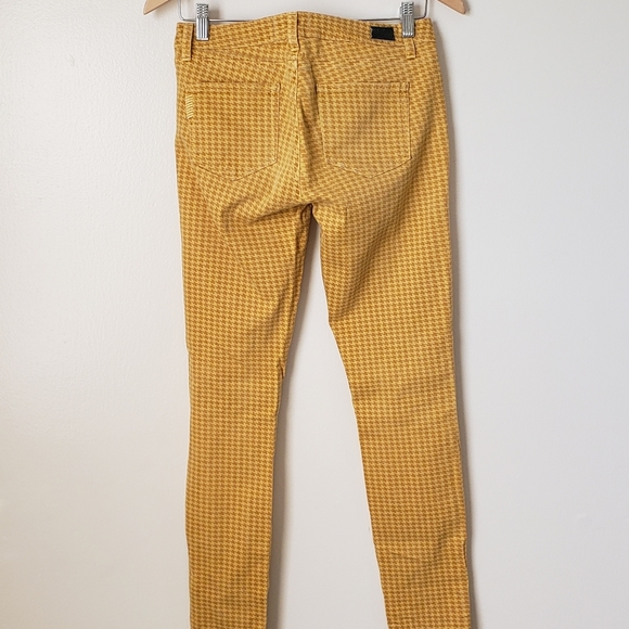 Paige Mustard Herringbone Pants - Picture 2 of 6